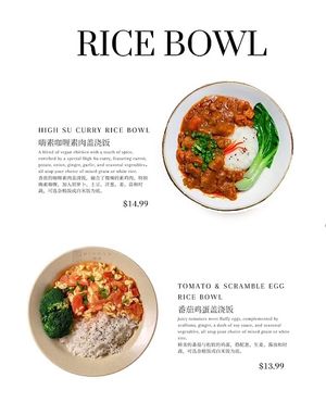 Just a few items from their menu  at High Su in Collegedale