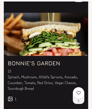 Vegan menu options at Prohibition in Murray