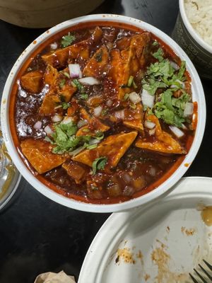 Vegan Tofu Chilli  at Momo Hub in Brampton