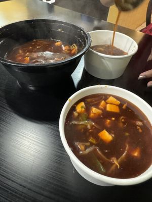 Vegan Hot and Sour Soup  at Momo Hub in Brampton