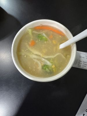 Vegan Corn Soup 4.5/5 - simply amazing  #Veganuary at Momo Hub in Brampton