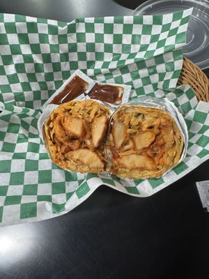 Vegan Chaap Roll (Burrito) - 4/5 very good compared to a burrito  #Veganuary at Momo Hub in Brampton