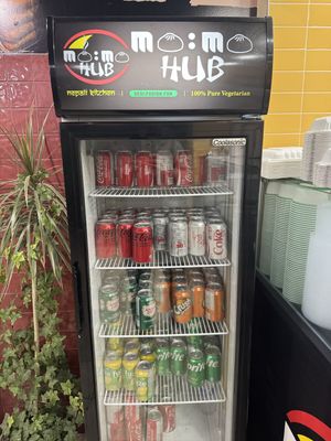 Soft Drinks fridge  at Momo Hub in Brampton