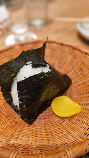 laver boiled in soy sauce onigiri at Nigirimeshi Ginka in Morioka