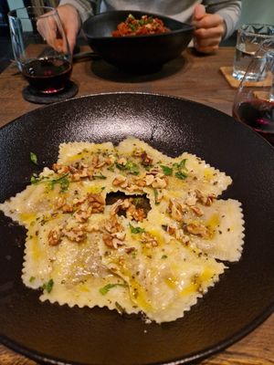 Delicious homemade pastas and creative recipes. Friendly owners and a modern look and feel of the place. Definetly recommended! at Primo Pasta Amsterdam in Amsterdam