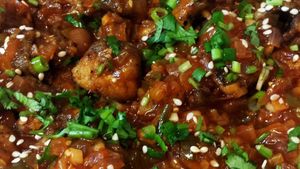 Cauliflower Manchurian at Rajput Indian Eats in Chesapeake
