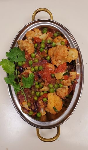 Cauliflower Peas Masala at Rajput Indian Eats in Chesapeake