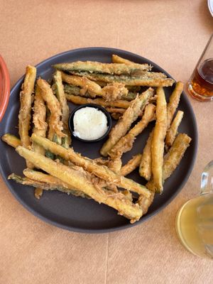 Zucchini fritter (a must try) at Grill House Temptation - Ψησταριά Μπυρασμός in Rhodes