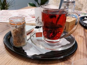 Fruit tea at Café Amadé in Riezlern