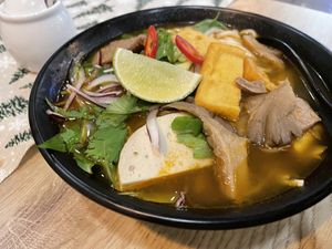 Spicy soup   at EatHappy Vegan - Rosenhoff in Oslo