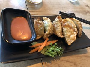 A4. Fried Dumplings  at EatHappy Vegan - Rosenhoff in Oslo