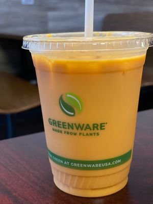 Thai tea with ice   at The Happy Hooligans in San Jose