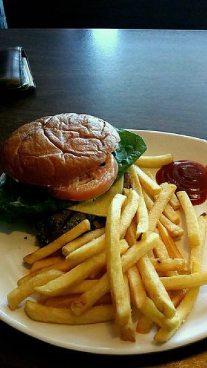 Chick'n pesto sandwich  at The Happy Hooligans in San Jose