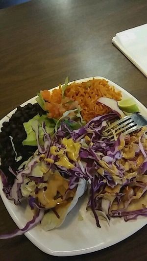 Jackfruit Carnitas plate at The Happy Hooligans in San Jose