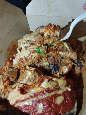 $16 Wet Supreme Chicken Burrito 🌯: Wow super delicious 😋, we shared at The Happy Hooligans in San Jose