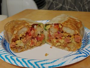 Breakfast Burrito 🌯: Pretty good. They put the cheese on the side instead of extra cheese on the side. at The Happy Hooligans in San Jose