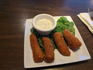 Chickn tenders with house ranch - delicious! at The Happy Hooligans in San Jose