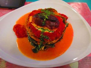 Lasagna at Chirimoya in Salta