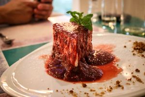 cheesecake at Chirimoya in Salta