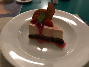 Delicious cheesecake! at Chirimoya in Salta