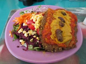 Vegan meal at Chirimoya in Salta