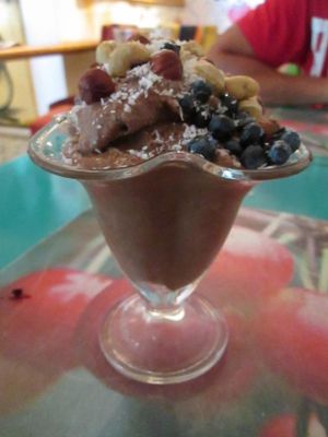 Vegan coconut chocolate ice cream at Chirimoya in Salta