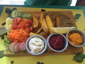 Quinoa steak at Chirimoya in Salta