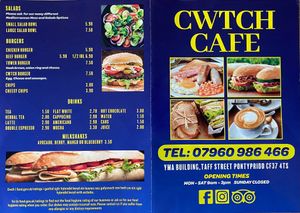 Menu at Cwtch Cafe - YMa Pontypridd in Pontypridd