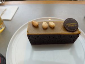 Peanut caramel slice at Café Landtmann in Vienna