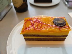 Mango cake at Café Landtmann in Vienna