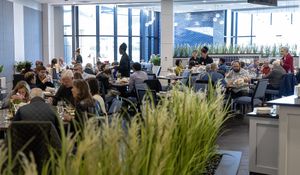 Main Dining space, looking toward the Atrium Dining space. at American Harvest Restaurant in Livonia