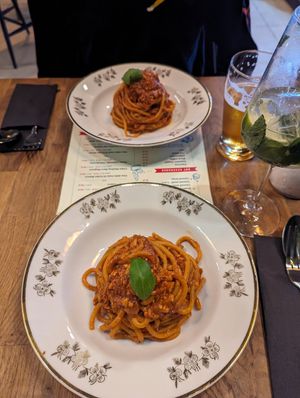 Tofu bolognese pasta! at Prosta Pasta Fresca in Krakow