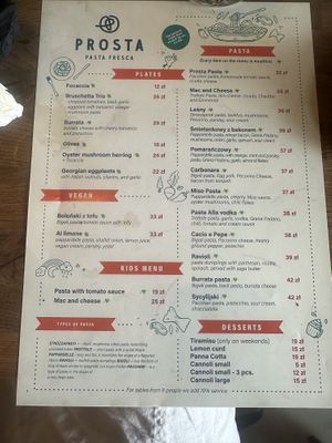 Any two vegan main dishes😒would expect more in a vegetarian restaurant   at Prosta Pasta Fresca in Krakow