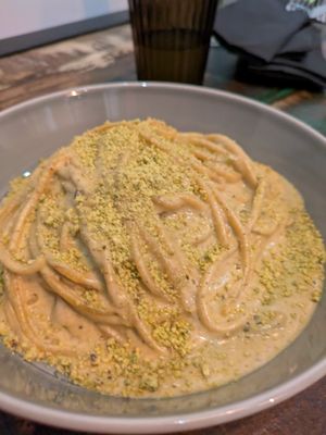 Pistacho pasta at Prosta Pasta Fresca in Krakow