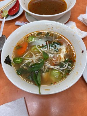 #19 on the veg menu with extra red pepper and hoisin.    at Com Tam Thuan Kieu in Tucson