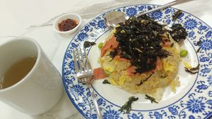 Smells good and delicious. Went 3 times within 3 weeks. Tried both Ramen and fried rice,  thumbs up! at Happy Veg Cafe 乐蔬坊 in Central Singapore