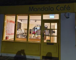 Entrance at Mandala Café in East London