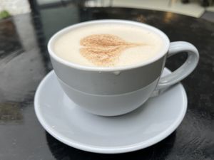 Chai latte  at Mandala Café in East London