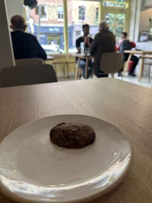 Sea salt choc cookie   at Mandala Café in East London