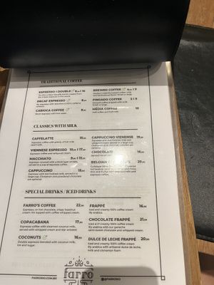 Menu- easy to find the vegan options:), I had the tropical bowl which was so delicious - highly recommended:)  at Farro in Rio De Janeiro