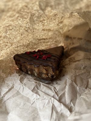 Salted caramel slice  at Boru Coffee Shop in Cork