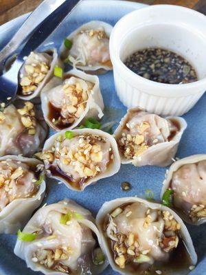 Vegan dumplings at Veganize Bohol in Tagbilaran