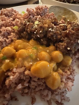 Chickpea curry and bulgogi style tofu   at Veganize Bohol in Tagbilaran