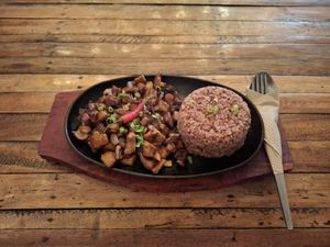 Sizzling tofu Sisig at Veganize Bohol in Tagbilaran