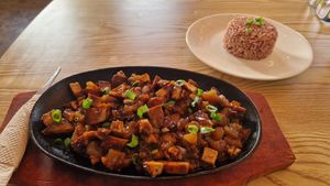 sisig at Veganize Bohol in Tagbilaran