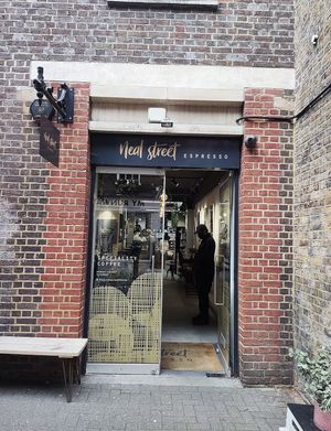 Entrance   at Neal Street Espresso in London