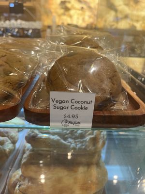 Vegan Coconut Sugar Cookie  at Perfecto Cafe in Vancouver