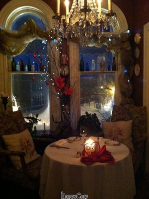 Our Vienna 'Cove' is a very special place for Lovers or friend, any one wanting some privacy!  It is located on the 2nd floor at Vienna Restaurant and Historic Inn in Southbridge