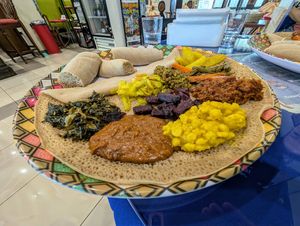 Vegan sampler. at Awaze Ethio Fusion in Artesia