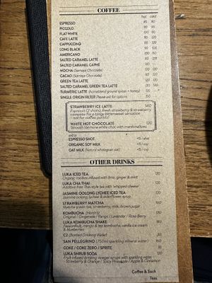 Menu  at Luka - Bangkok in Bangkok
